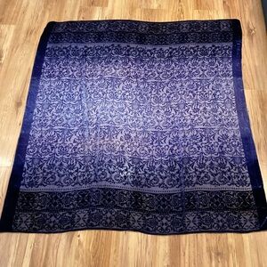 Silk blend crushed burnout velvet blanket scarf 49 inches X 54 inches